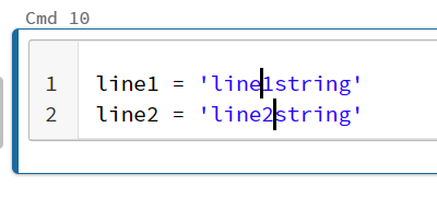 Old DataBricks version, update in multiple positions like Jupyter IDE