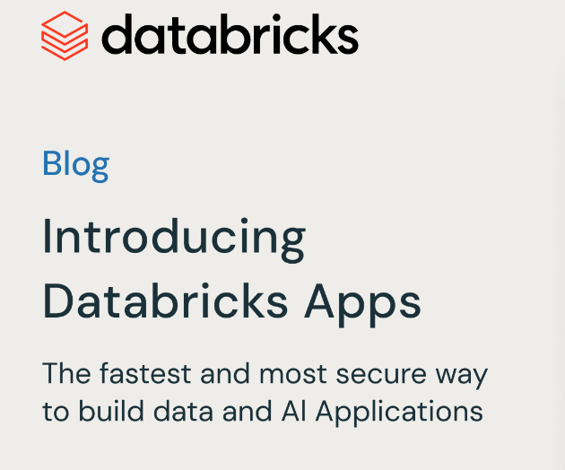 Introducing Databricks Apps