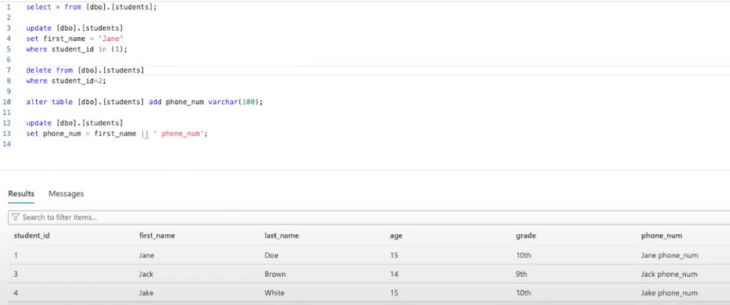 Updates and deletes in the source table