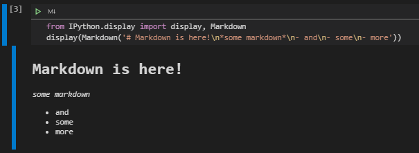 Example markdown output