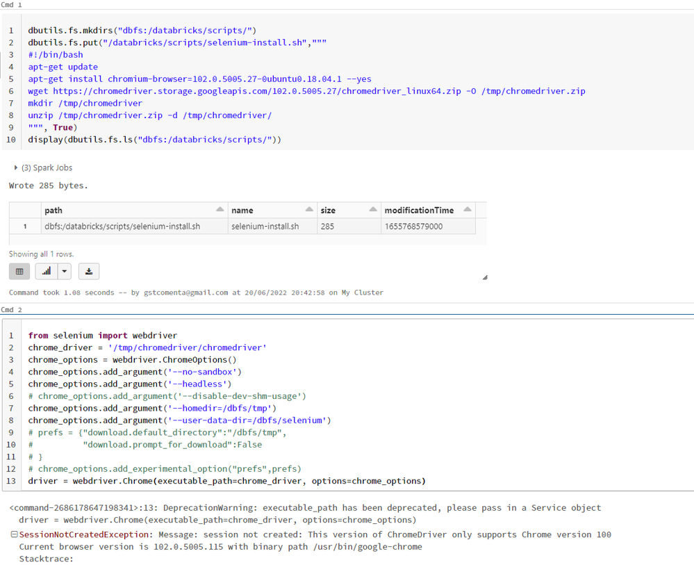 Solved: ChromeDriver Installation In Databricks - Databricks Community ...