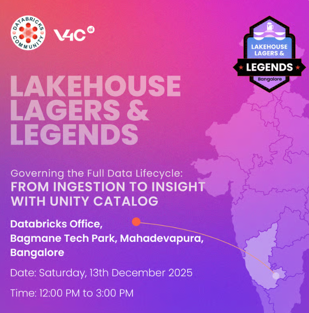 Lakehouse, Lagers & Legends — Bangalore Meetup | December 13