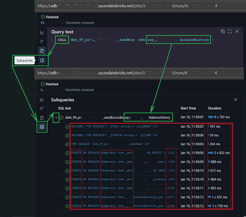 Subqueries-ADBricks-UI