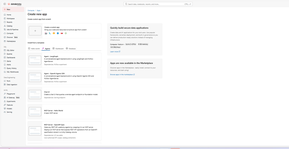MCP server in Databricks Apps