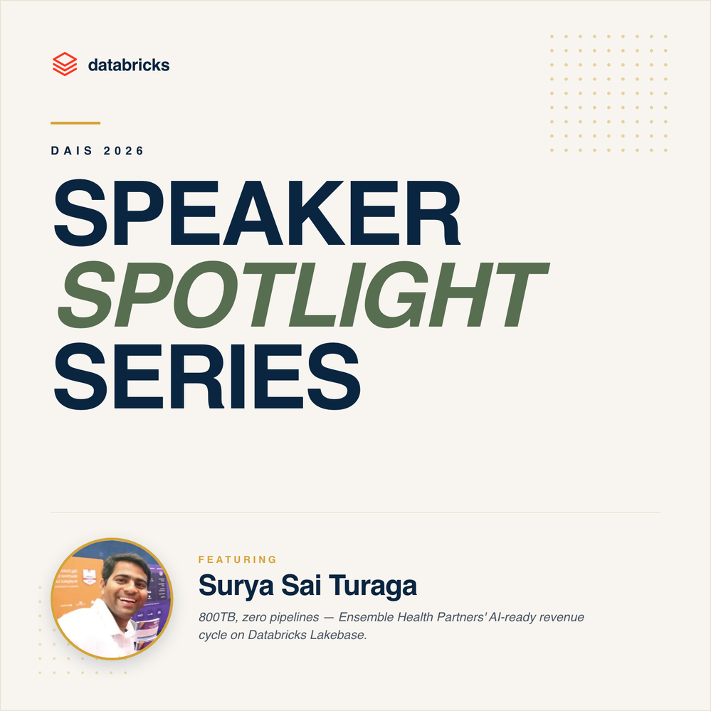 DAIS 2026 Speaker Spotlight Series #6 | Surya Sai Turaga