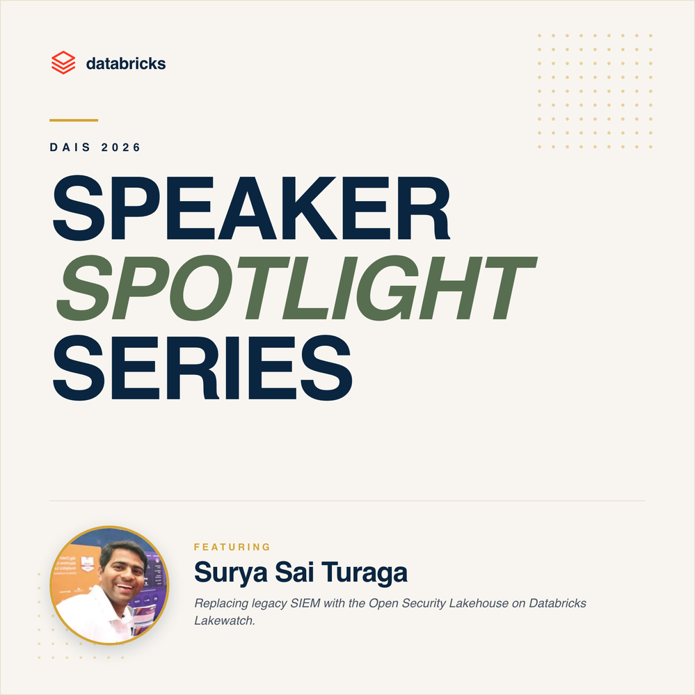 DAIS 2026 Speaker Spotlight Series #9 | Surya Sai Turaga