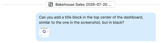 Instructing Genie Code using Screenshots