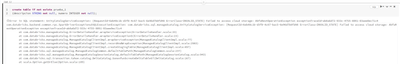 error unity catalog