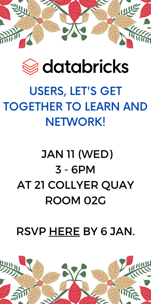 Databricks SG User Group Meetup 11 Jan