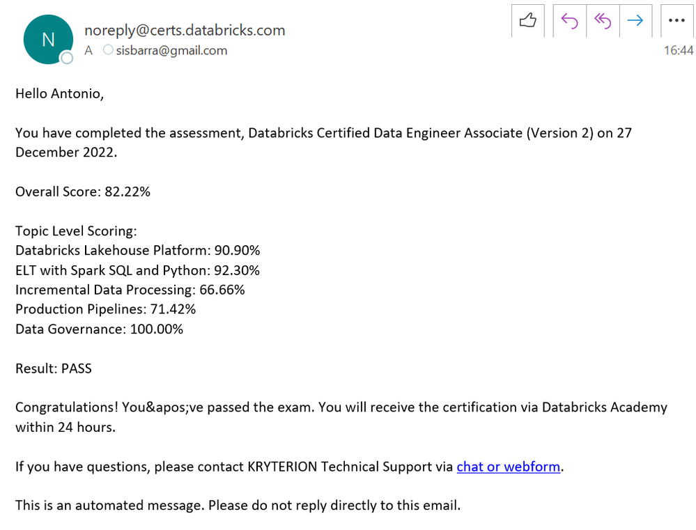 Passed Data Engineer Associate Exam But Received T... - Databricks ...